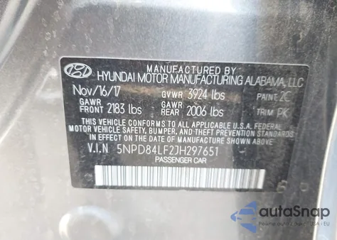 2018 Hyundai Elantra Sel from USA, damaged, VIN 5NPD84LF2JH297651